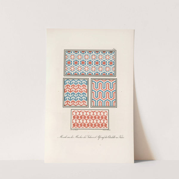 Mosaik aus der Moschee des Galaon el Alfi auf der Citadelle zu Kairo 2 by Friedrich Maximilian Hessemer