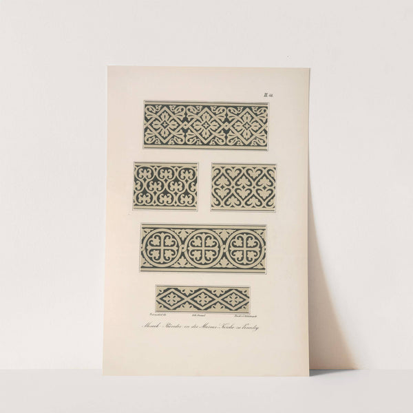 Mosaik-Bänder in der Markus-Kirche zu Venedig 2 by Friedrich Maximilian Hessemer