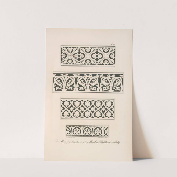 Mosaik-Bänder in der Markus-Kirche zu Venedig by Friedrich Maximilian Hessemer