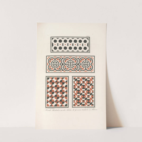 Mosaik-Fussböden aus Der Kirche S. Giovanni battista zu Florenz 2 by Friedrich Maximilian Hessemer