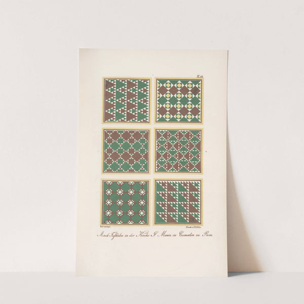 Mosaik Fussböden in der Kirche S. Maria in Cosmedin zu Rom by Friedrich Maximilian Hessemer