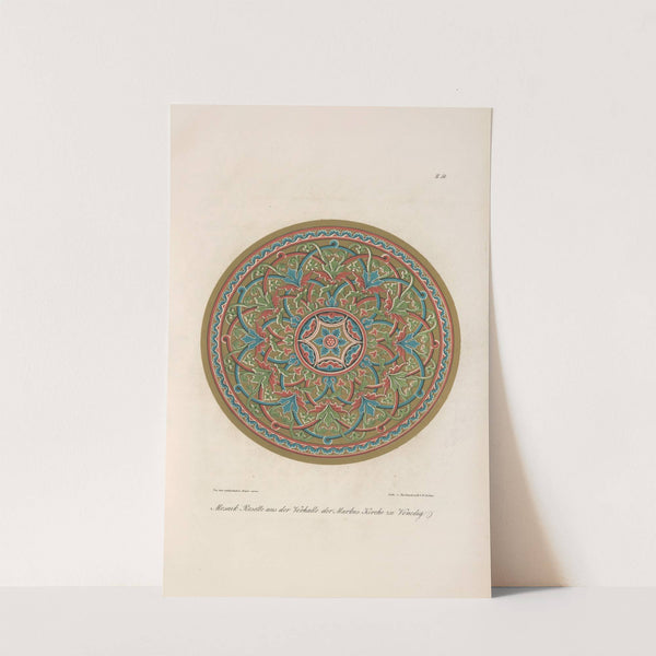 Mosaik-Rosette aus der Vorhalle der Markus-Kirche zu Venedig 2 by Friedrich Maximilian Hessemer