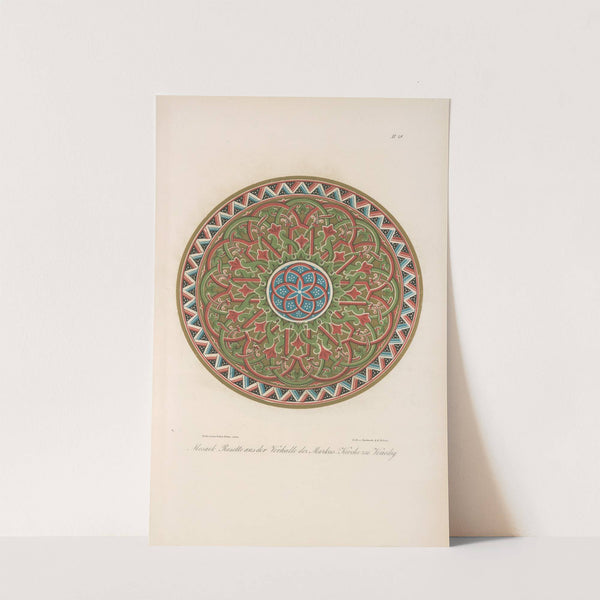 Mosaik-Rosette aus der Vorhalle der Markus-Kirche zu Venedig by Friedrich Maximilian Hessemer