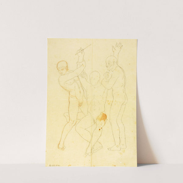 Moses, Aaron and Hur on Mount Horeb (nude study) (ca. 1857) by William Page