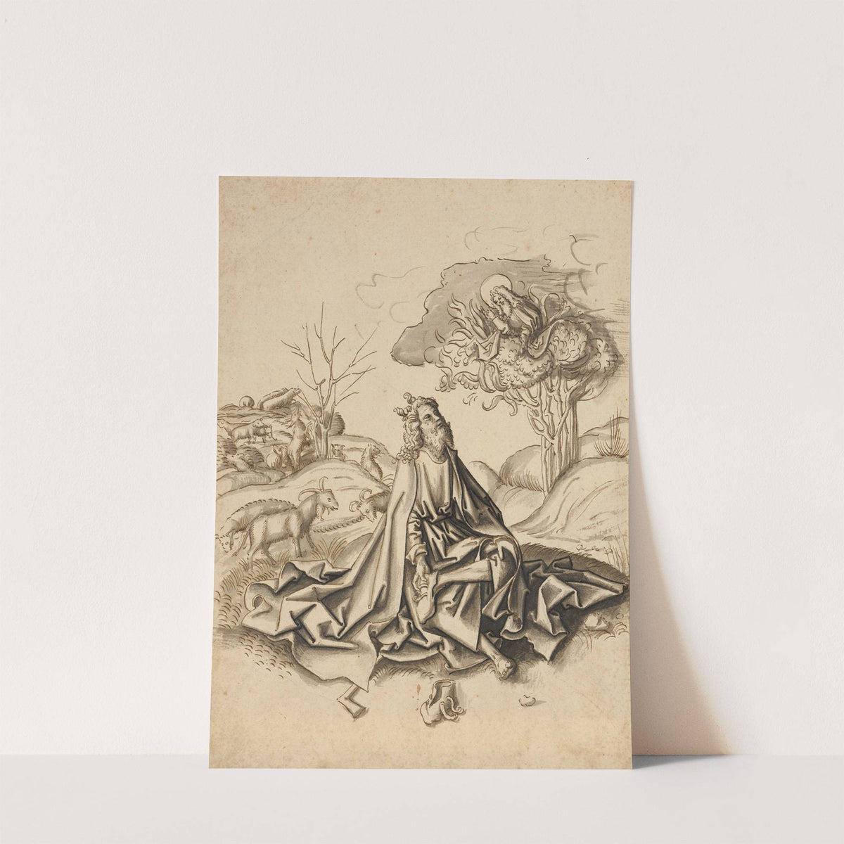 Moses at the burning bush by Workshop of Hans Holbein the elder