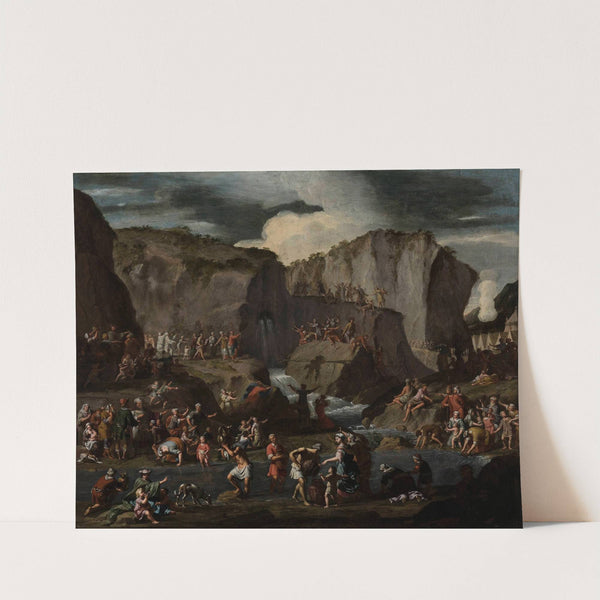 Moses bringing forth water from the rock by Krzysztof Lubieniecki