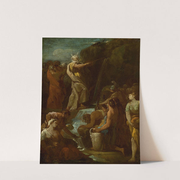 Moses Brings Forth Water Out Of The Rock by Antonio González Velázquez