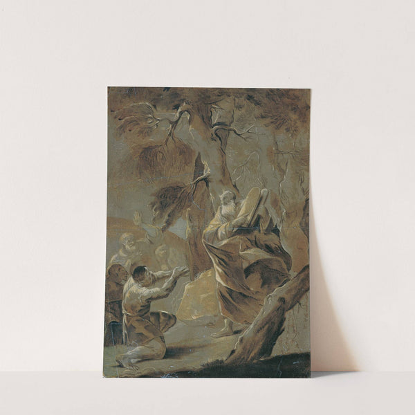 Moses bringt das Gesetz vom Berge Sinai by Paul Troger