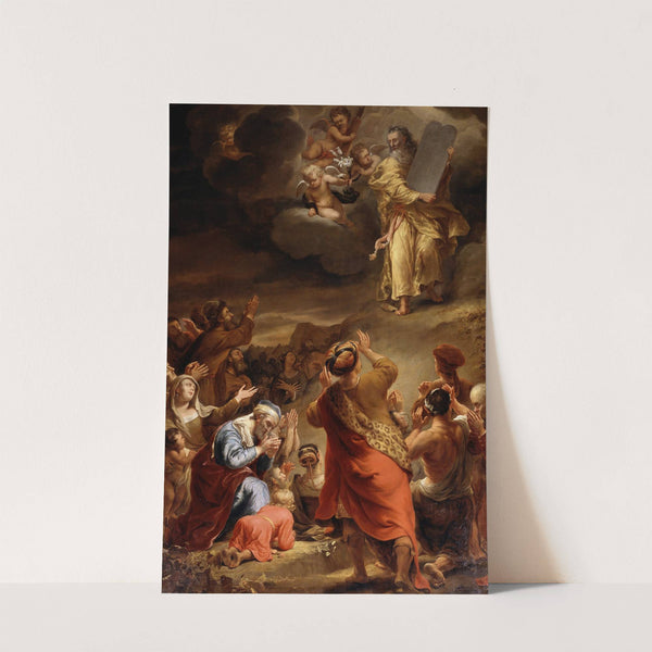 Moses descends from Mount Sinai with the Ten Commandments (1662) by Ferdinand Bol