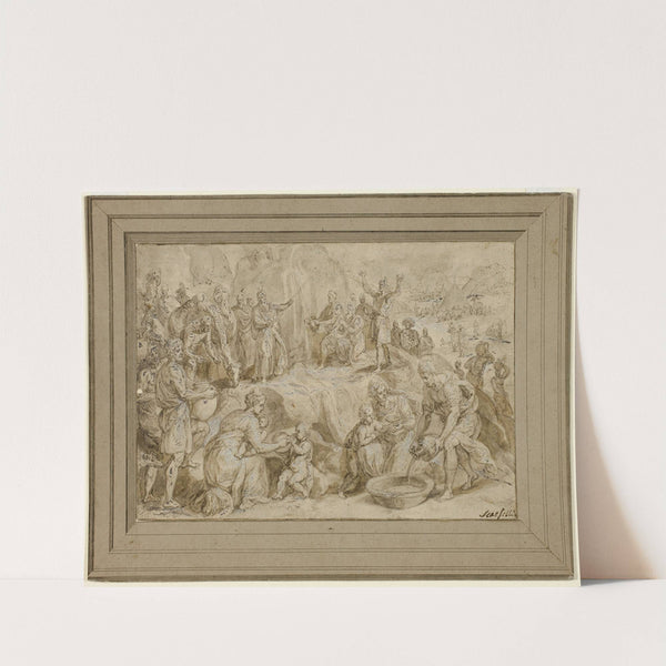 Moses Striking Water from the Rock by Crispijn van den Broeck