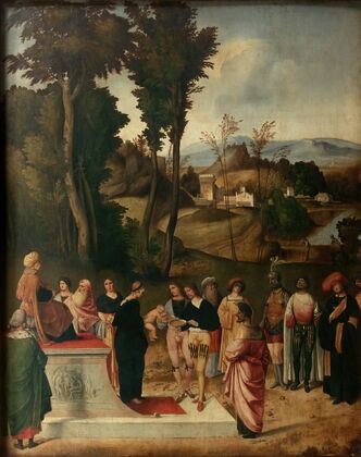 Moses undergoing Trial by Fire