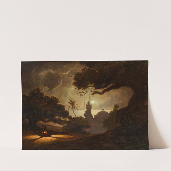 Mosque in the Moonlight by Charles Théodore Frère