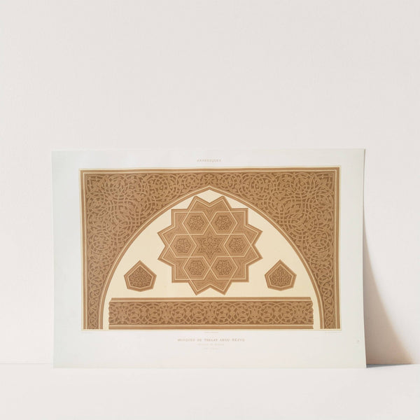 Mosquée de Thelay Abou-Rézyq; détails du mimbar (XVe. siècle); 1 by Émile Prisse d'Avennes