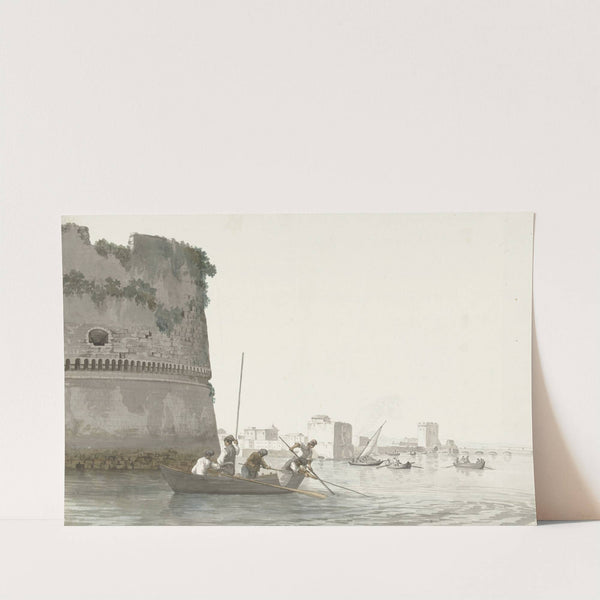 Mosselvissers op Mare Piccolo bij de vestingwerken van Tarente (1778) by Abraham-Louis-Rodolphe Ducros