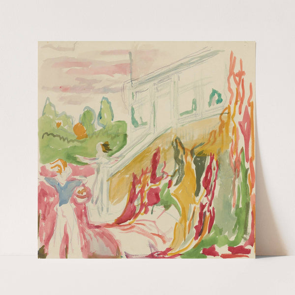 Møte ved veranda (1942) by Edvard Munch