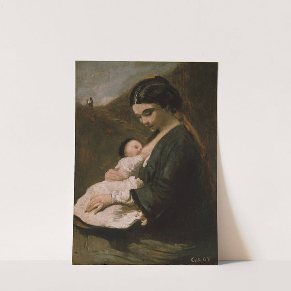 Mother and Child by Jean-Baptiste-Camille Corot