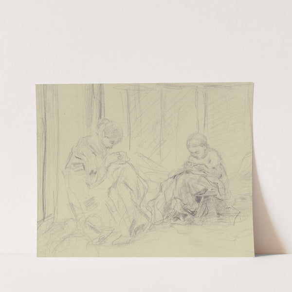 Mother and child by Anton Burger