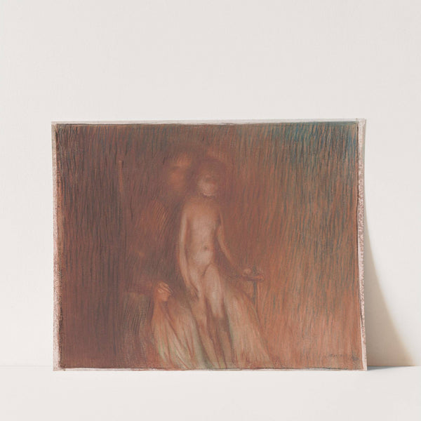 Mother and Child before a Fire (1893) by Arthur Bowen Davies