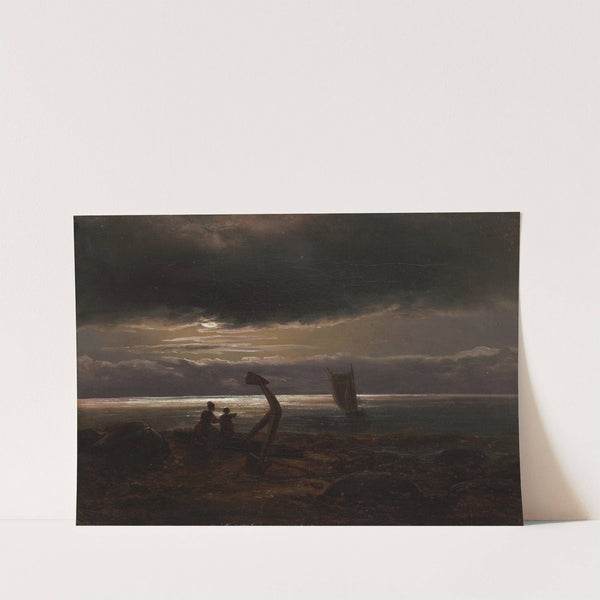 Mother and Child by the Sea by Johan Christian Dahl