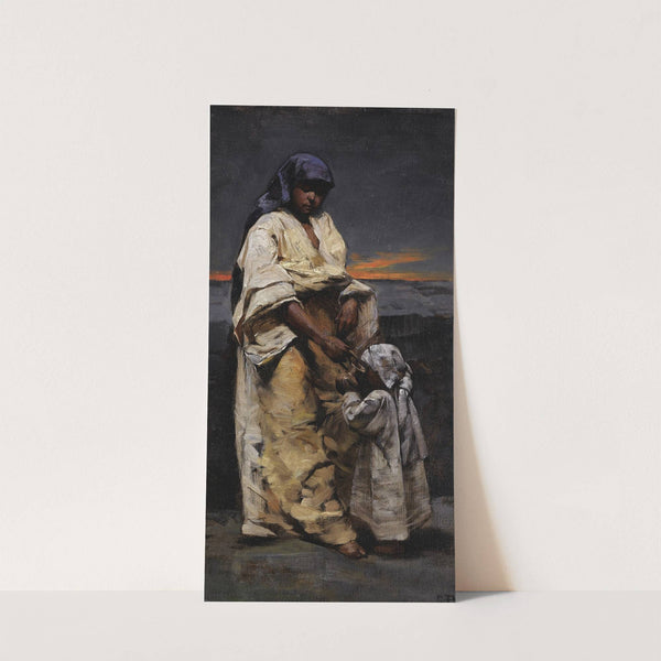 Mother and Child, Evening Desert by Charles Sprague Pearce