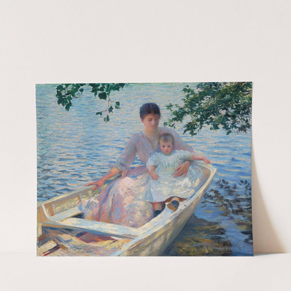 Mother and Child in a Boat by Edmund Charles Tarbell