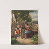 Mother and Child in a Cottage Garden by Jan Walraven