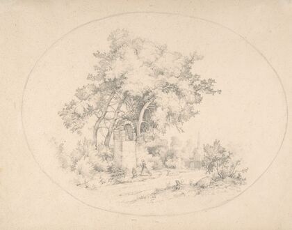 Mother and Child Praying at a Roadside Shrine (1859)