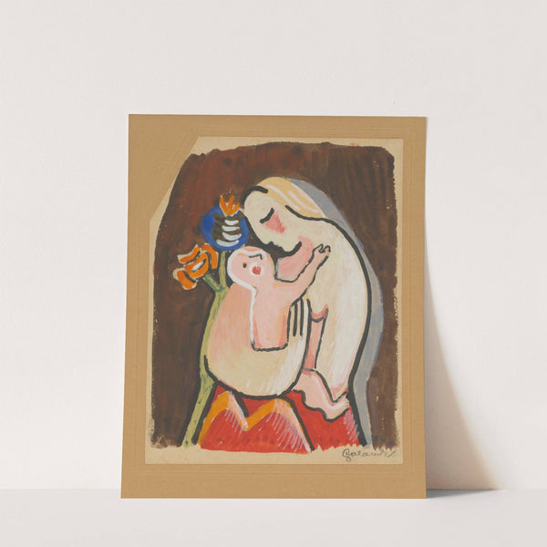 Mother and Child with Poppy by Mikuláš Galanda