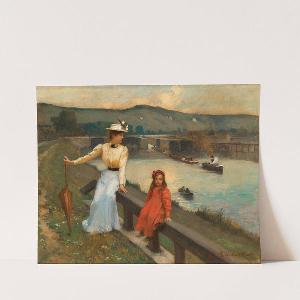 Mother and Daughter at the Riverbank by Jean-Paul Sinibaldi