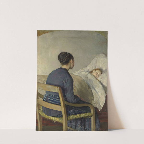 Mother at her Child’s Bed (1884) by Christian Krohg