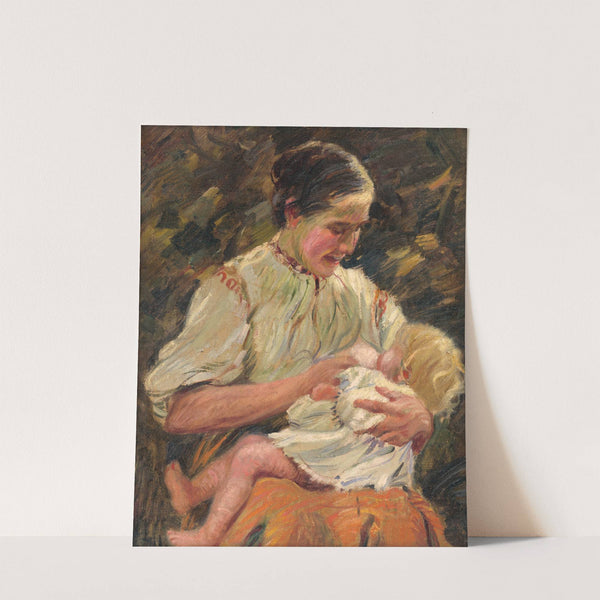 Mother Nursing by Gustáv Mallý