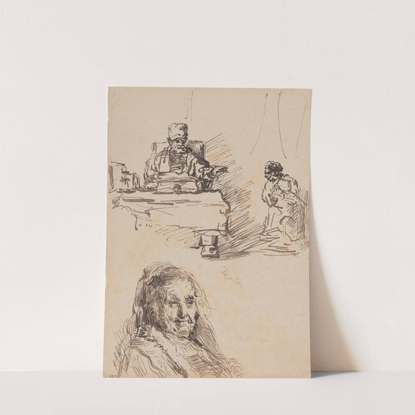 Mother of Rembrandt and Other Figures by James Ensor