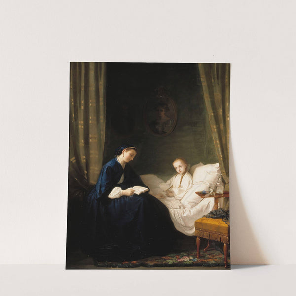 Mother Reading To Her Sick Child by Ida Silfverberg