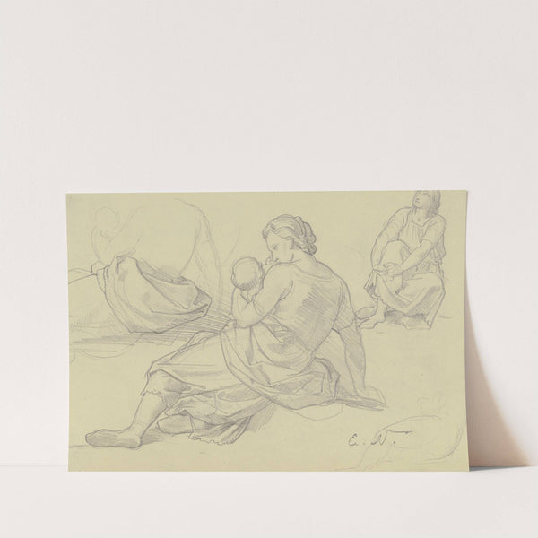 Mother with child by Eugen Napoleon Neureuther