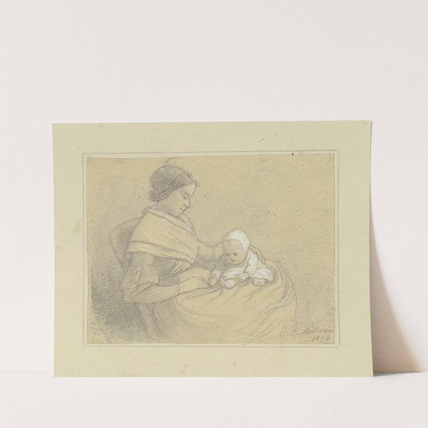 Mother with child by Jakob Fürchtegott Dielmann