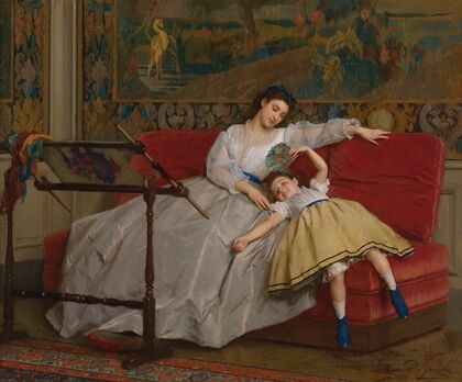 Mother With Her Young Daughter — size preview