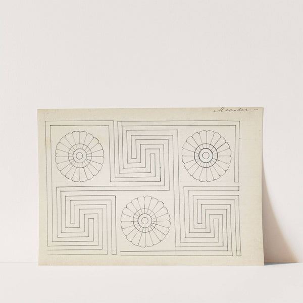 Motief met meander en gestileerde bloemen (1890) by Johanna van de Kamer