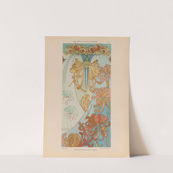 Motifs pour grande frise, combinaisons ornementales – Chrysanthémes (1920) by Claudius Denis
