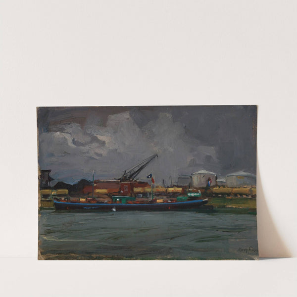 Motiv aus dem Karlsruher Rheinhafen by Wilhelm Hempfing
