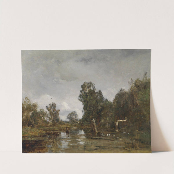 Motiv aus dem Wiener Prater (Krieau) by Emil Jakob Schindler