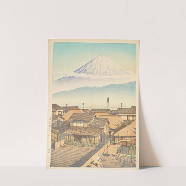 Motoyoshiwara no asa (Morning in Motoyoshiwara) (1940) by Kawase Hasui