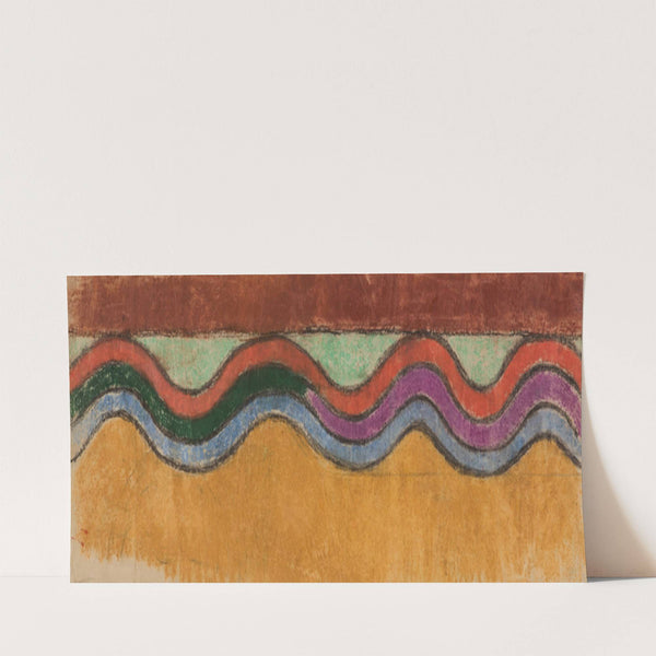 Motyw fal. Projekt do polichromii prezbiterium kościoła Franciszkanów w Krakowie (1895) by Stanisław Wyspiański