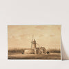 Moulin de Longchamp. by Auguste-Sébastien Bénard