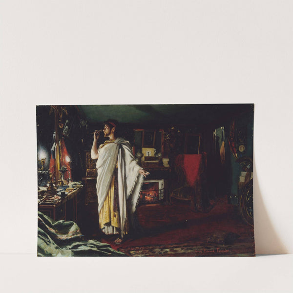 Mounet-Sully se maquillant dans sa loge avant une représentation d'Œdipe roi by Louis Édouard Fournier