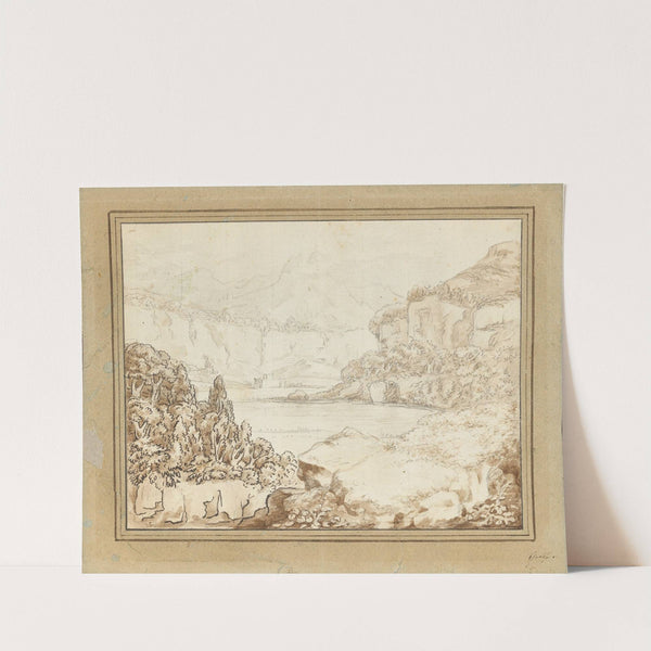 Mountain lake in southern landscape by Johann Wolfgang Von Goethe