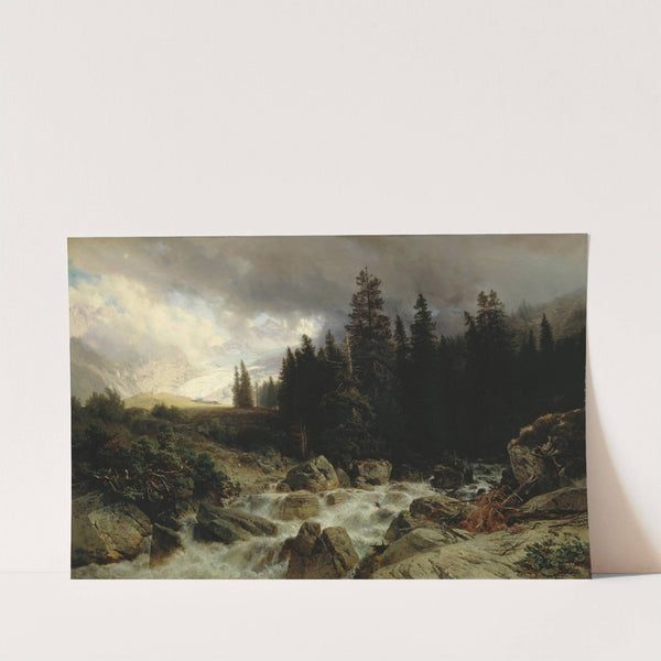 Mountain landscape (1866) by Johann Gottfried Steffan