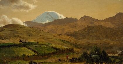 Mountain Landscape at Sunset (1865)
