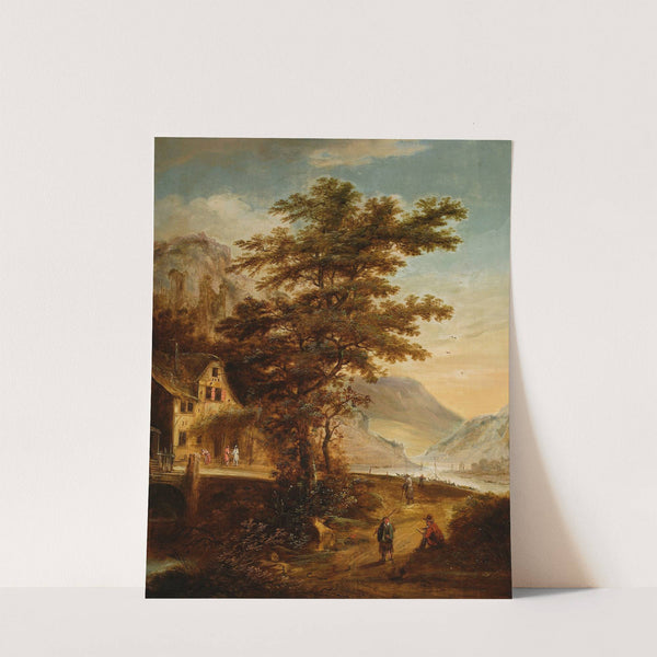Mountain landscape from the Rheinland by Claes Jansz. van der Willigen