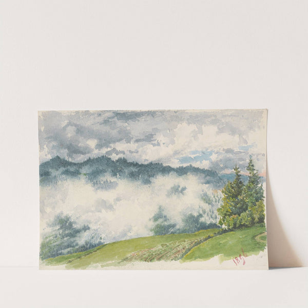 Mountain Landscape in Mist by Friedrich Carl von Scheidlin