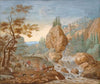 Mountain Landscape with a Hunting Party in the Foreground